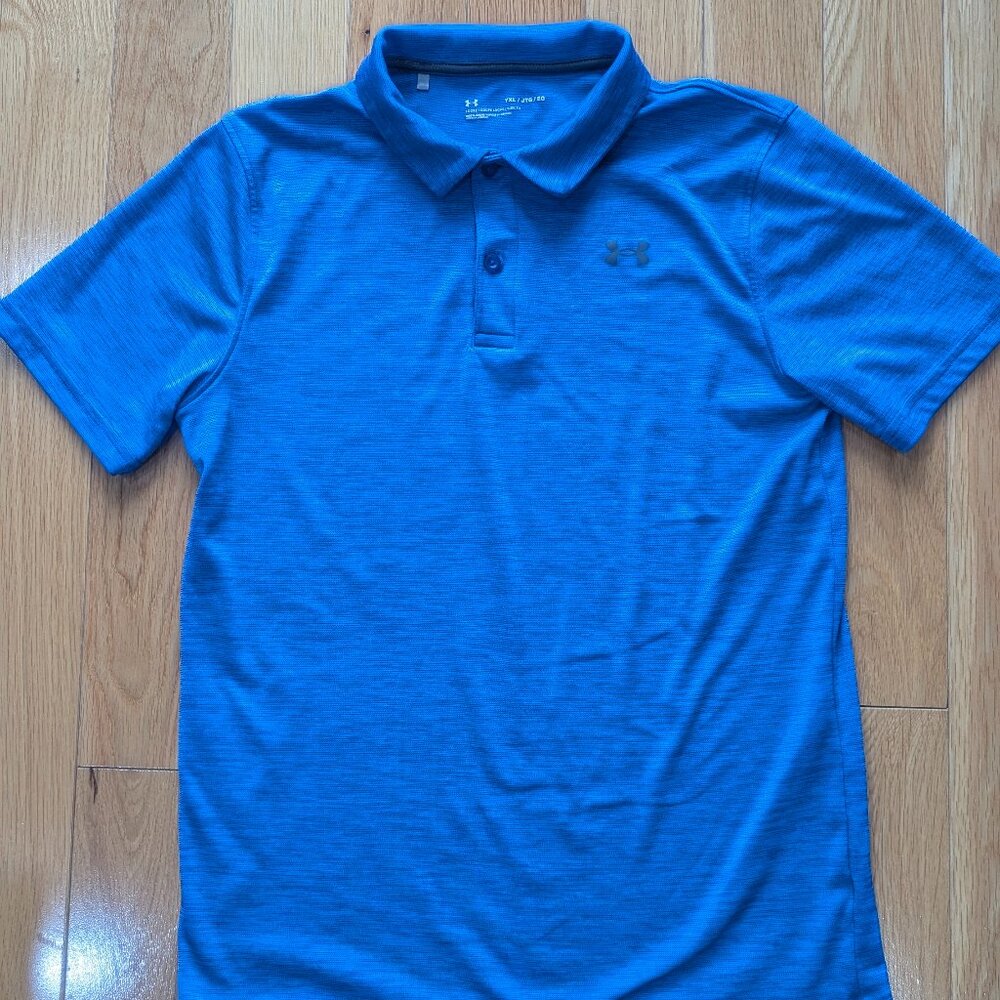 Under Armour Polo Youth XL, Loose fit, Blue, Quick dry fabric